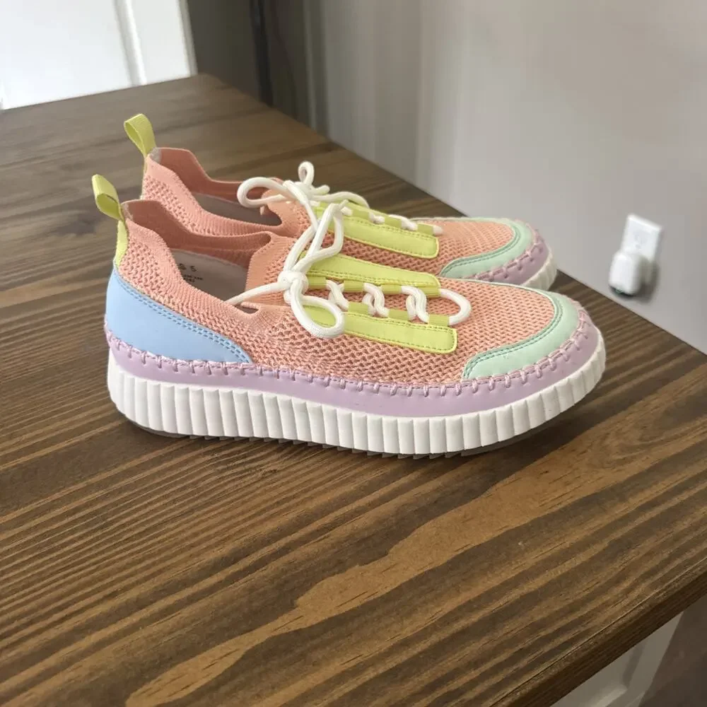 Women’s DV Dolce Vita Feenyx Sneakers Pastel Sorbet Girls 5